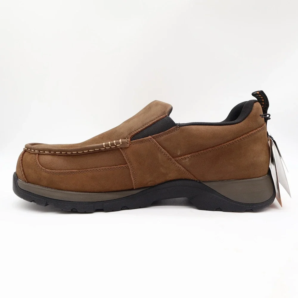 Ariat Work Edge LTE Slip-On Work Shoes Men 12 EE Wide Comp Toe Brown NWT